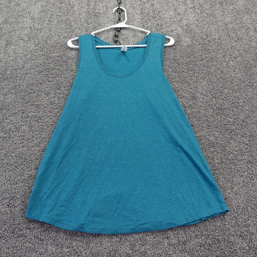 District Perfect Tri Tank Top Womens Double Extra Large Teal Blue Sleeveless XXL